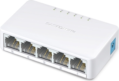 Mercusys SWITCH, 10/100 x 5, unmanaged, carcasa plastic, MS105