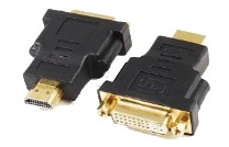 Gembird ADAPTOR video, HDMI (T) la DVI-I DL (M), conectori auriti, black, A-HDMI-DVI-3