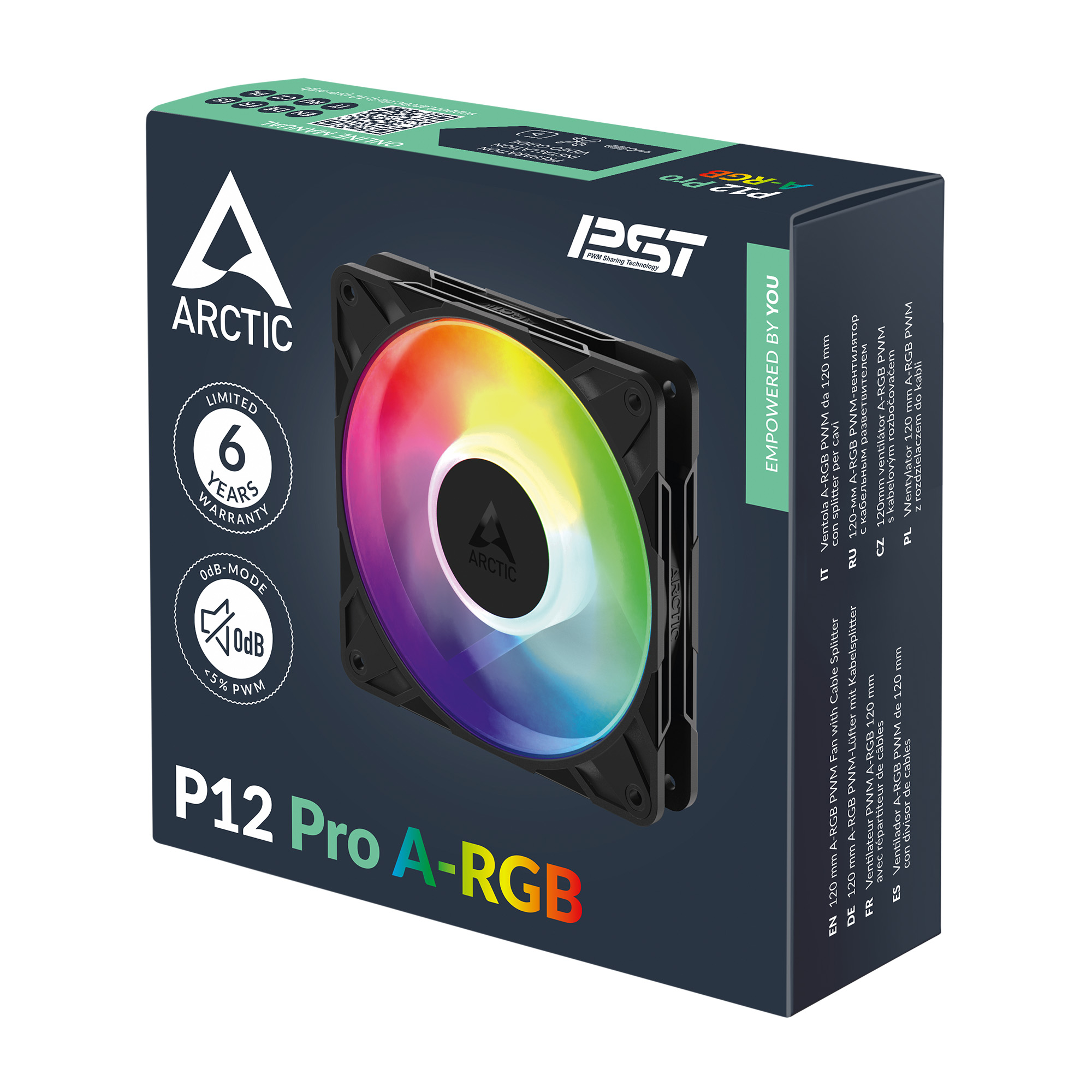 Arctic Ventilator P12 Pro A-RGB, 120mm, 600 - 3000 RPM, FDB, 77 cfm, 4-Pin A-RGB Plug +, ACFAN00309A - imagine 6