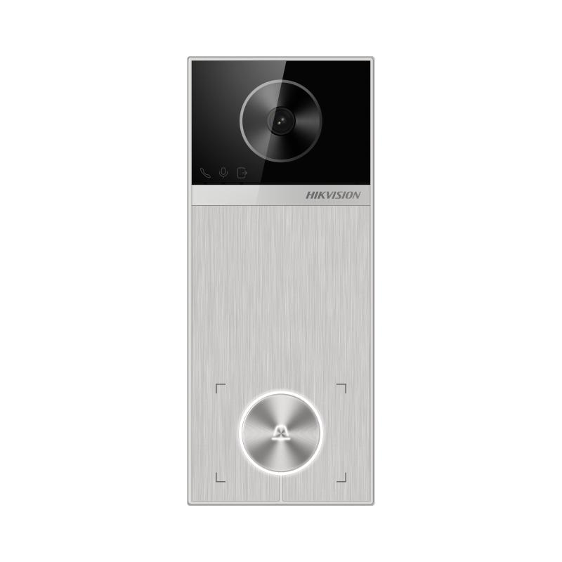 HIKVISION Post videointerfon de exterior WI-FI, montaj aparent, camera HD 4MP, WDR, DS-KV6114-MWBE1
