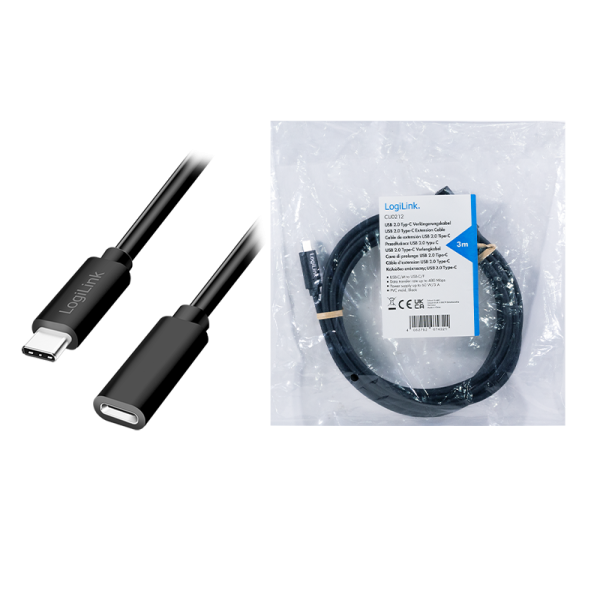 Logilink CABLU alimentare si date, pt. smartphone, USB 2.0, USB Type-C (T) la USB Type-C (M), CU0212 - imagine 2