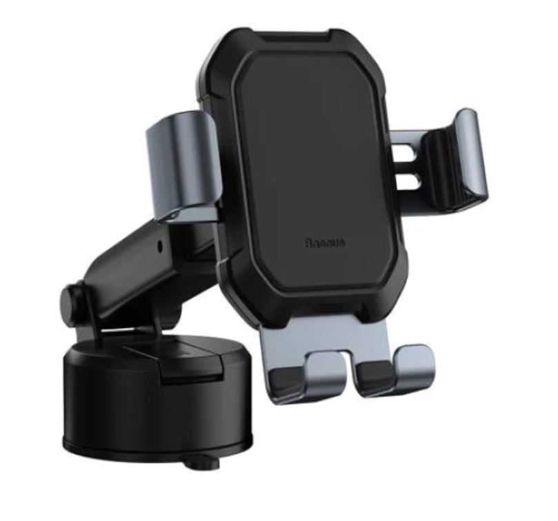 Baseus SUPORT AUTO Simplism pt. SmartPhone, fixare parbriz sau bord prin ventuza, metalic, SUYL-TK01