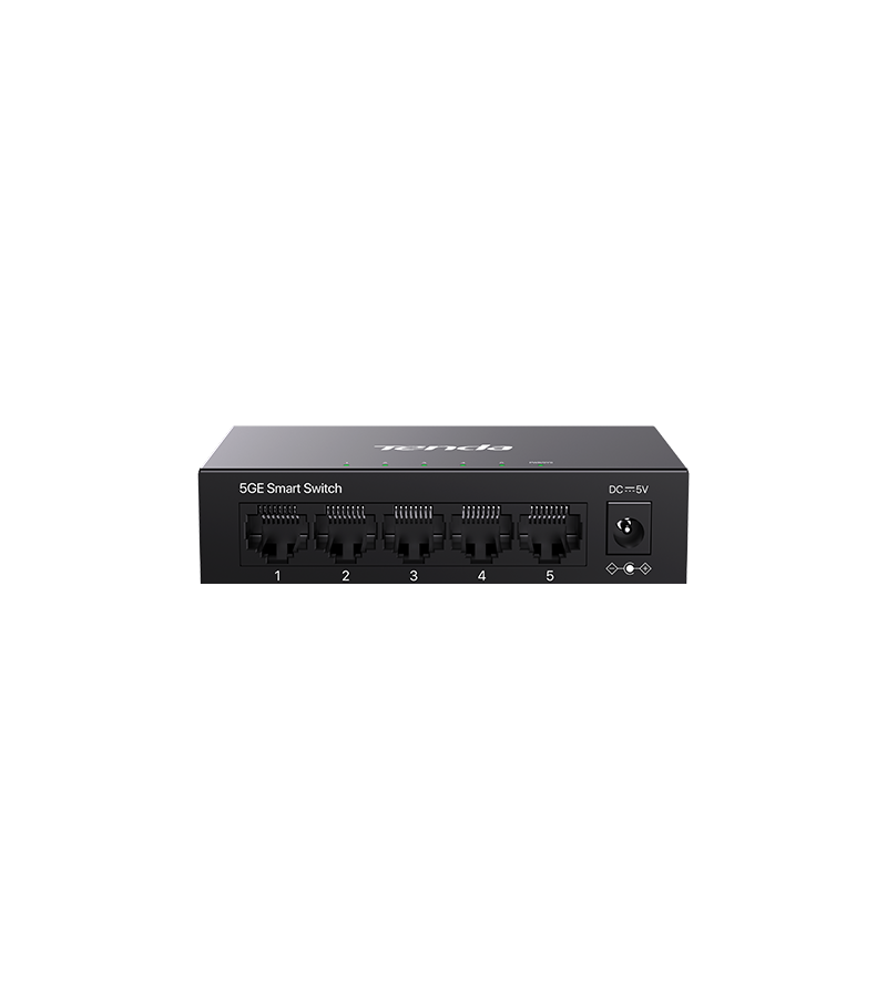 Tenda SWITCH managed, 5 porturi gigabit RJ-45, management CloudFi, metalic, TEG2205D