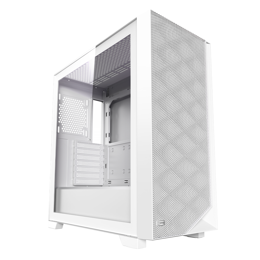 PCCOOLER CARCASA, Middle Tower, ATX, fara sursa, sticla securizata, 3 ventilatoare, C3D510 ARGB WH - imagine 5