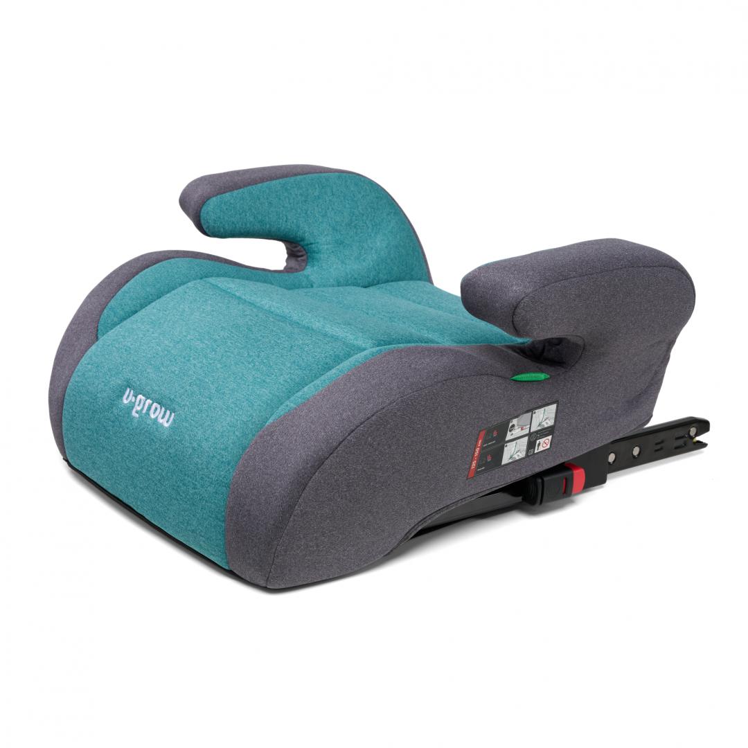U-GROW Inaltator auto 125-150, omologare R129 cu isofix, verde/gri, UG-HB53B-GREEN