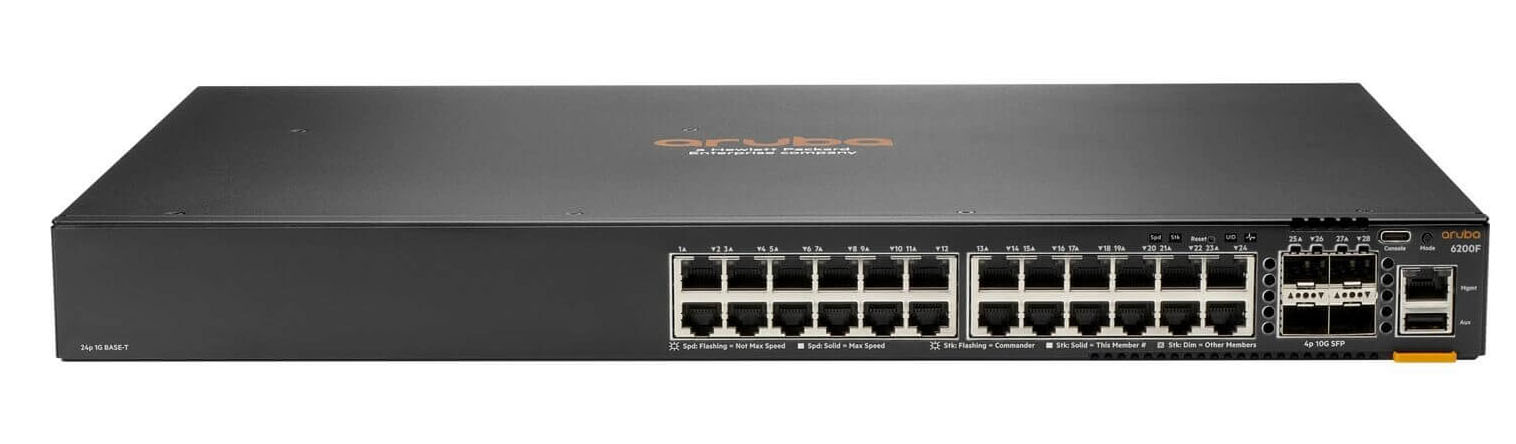HP NET SWITCH 24G POE 4SFP 370W/6200F ARUBA BY HPE, JL725B