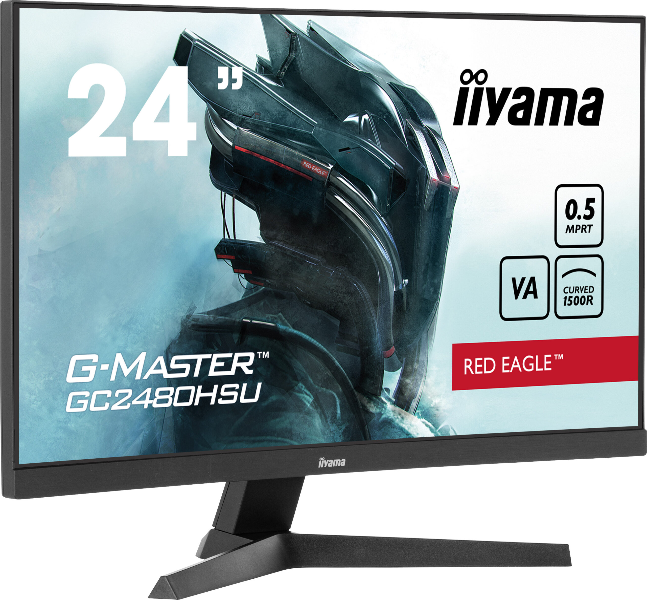 Iiyama Monitor LED 23.6 VA Curved 1920 x 1080 180Hz 300 cd/m 3000:1 HDMI DP USB HUB, GC2480HSU-B1