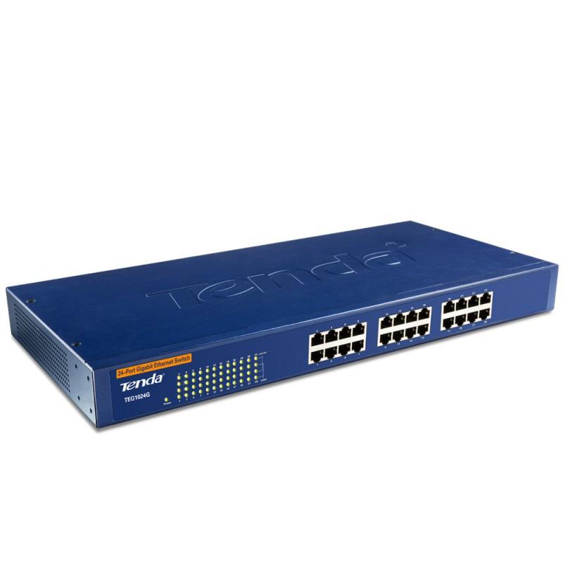 Tenda SWITCH 24 porturi Gigabit, metalic, TEG1024G