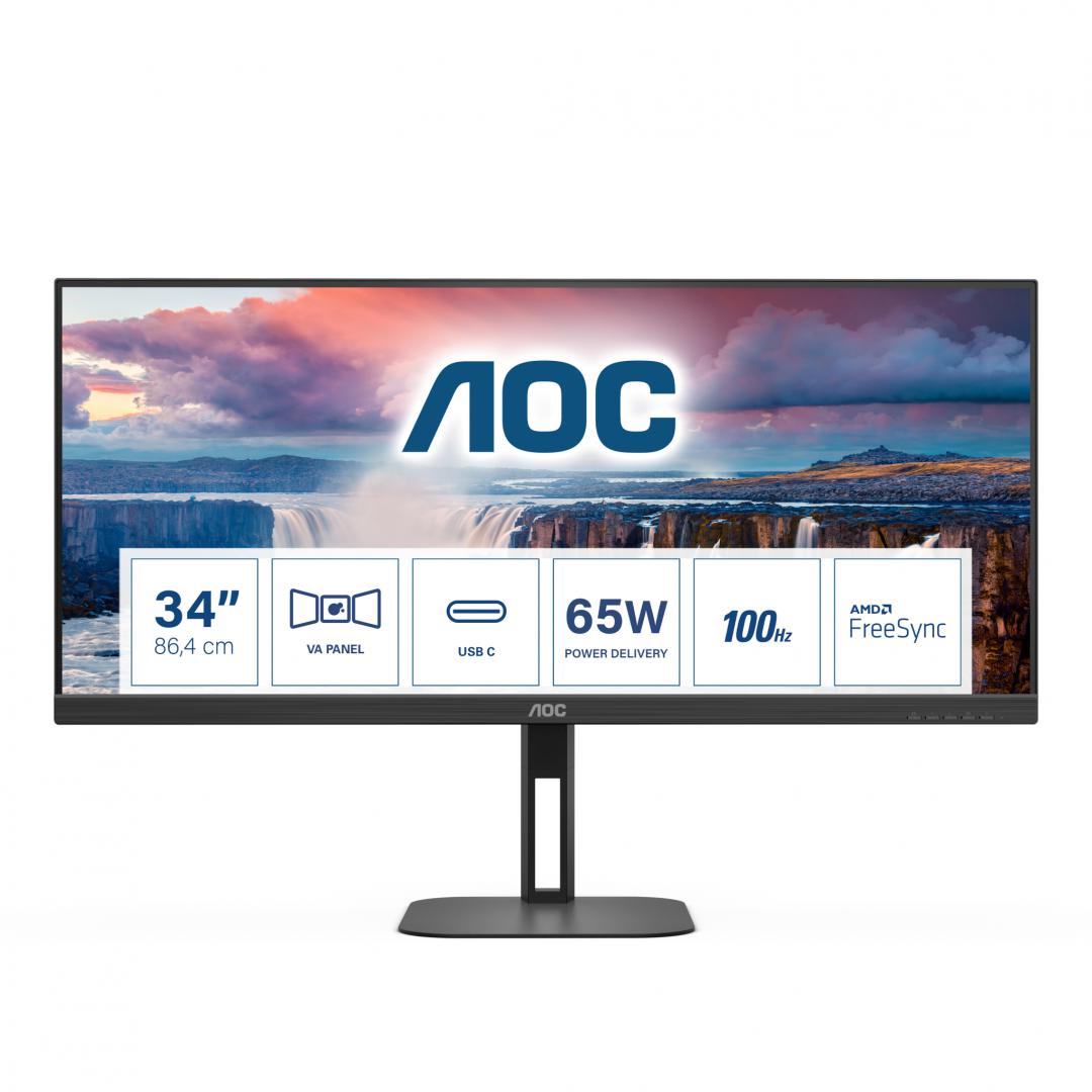 AOC MONITOR 34", U34V5C/BK