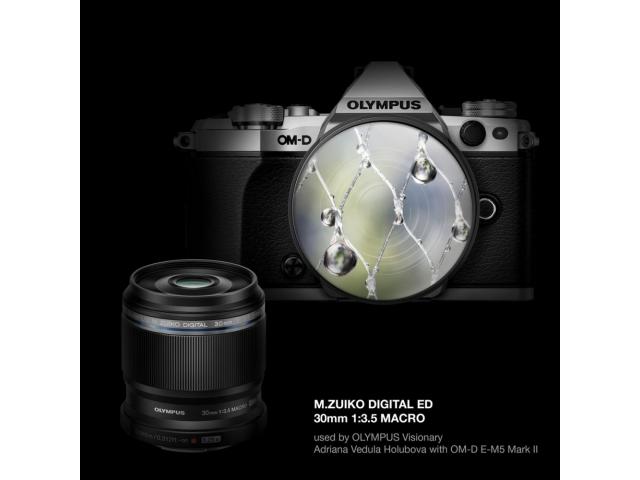 OLYMPUS CAMERE foto - accesorii M.ZUIKO DIGITAL ED 30mm 1:3.5 Macro / EM-M3035 BLK, V312040BW000