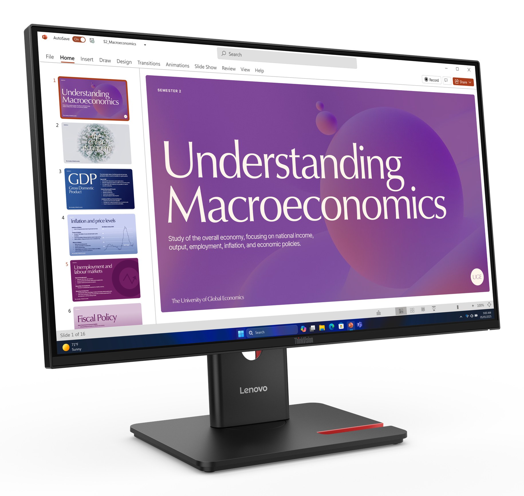 Lenovo Monitor ThinkVision T24D-40 23,8" IPS FHD 4ms 250cd 1500:1 120Hz DaisyChain HUB, 64B9GAT1EU - imagine 4