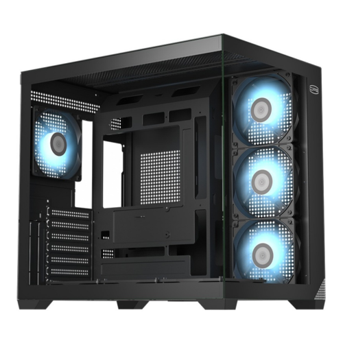 PCCOOLER CARCASA C3 T700 ARGB, middle tower, gaming, fara sursa, suporta 10xfan, C3 T700 ARGB BK - imagine 4