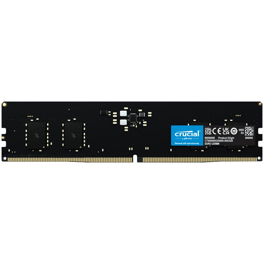 Crucial Memorie DDR DDR5 8 GB, frecventa 4800 MHz, 1 modul, radiator, CT8G48C40U5
