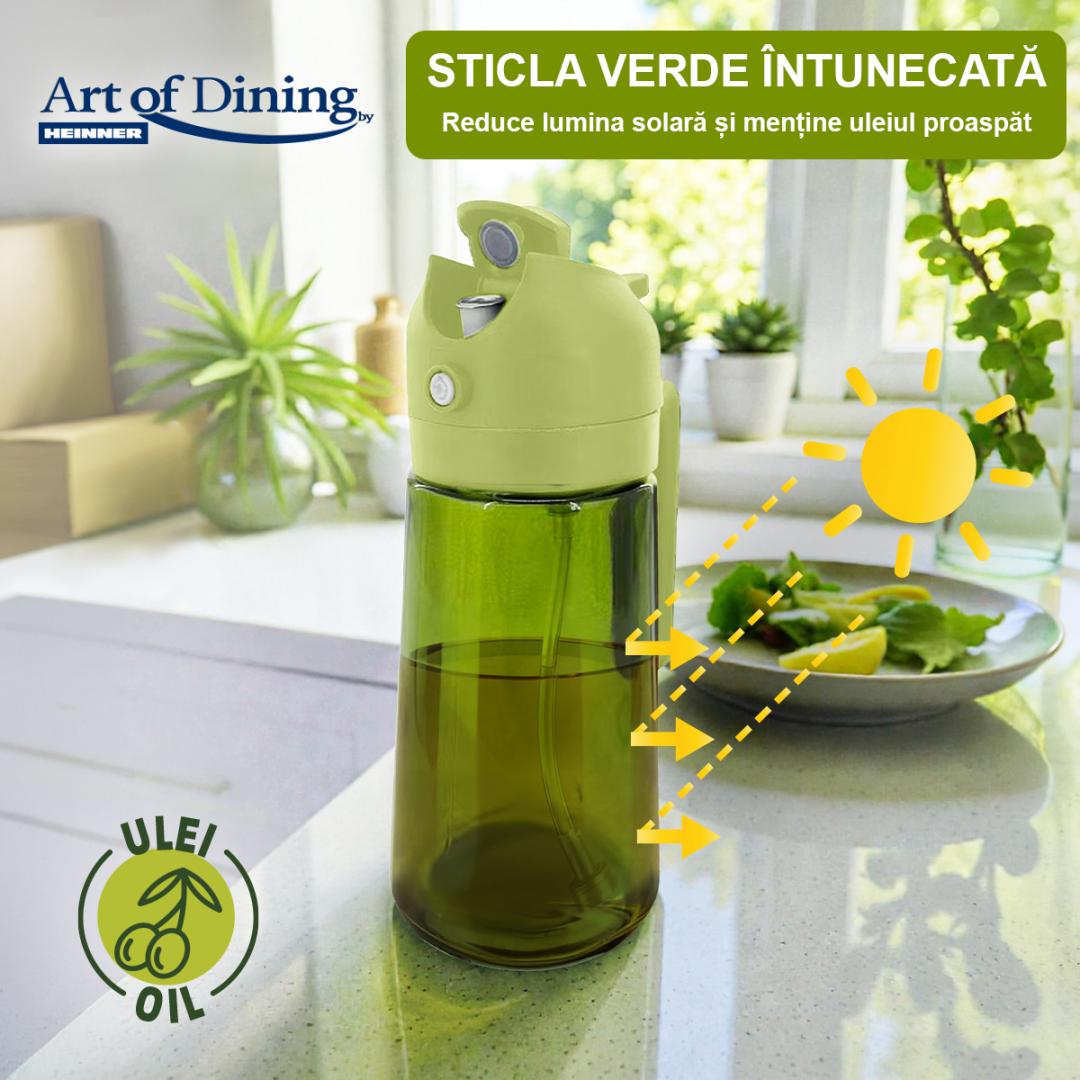 HEINNER PULVERIZATOR ULEI/OTET 450ML, 2 IN 1, VERDE, ART OF DINING BY, HR-JN-450MLV - imagine 2