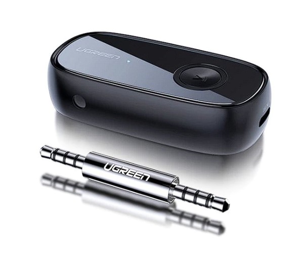 UGreen ADAPTOR Bluetooth Jack 3.5, CM279 acumulator inclus, microfon inclus, convertor audio, 70304
