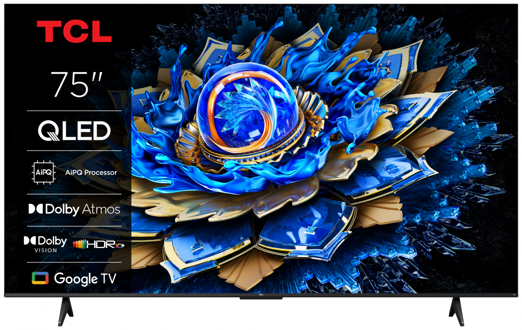 TCL Televizor QLED, 189 cm, Smart Google TV, 4K, 75T69C