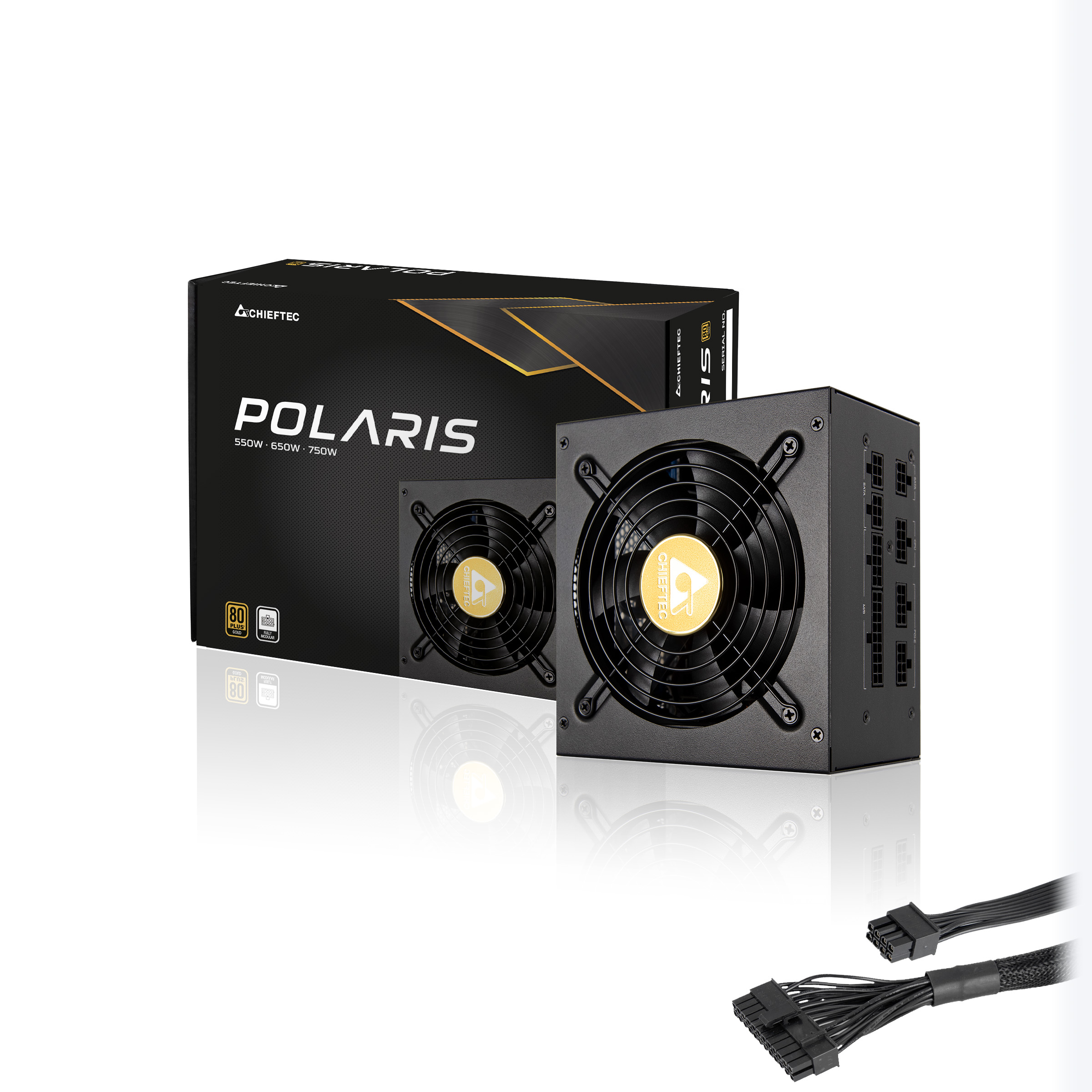 CHIEFTEC SURSA Polaris 1050 W, modulara, certificare 80 Plus Gold, ventilator 140 mm x 1, PPS-1050FC