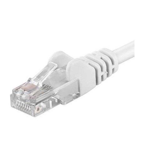PremiumCord Patchcord UTP RJ45-RJ45 Cat.5e 2m, alb, UTP-5E-2-W