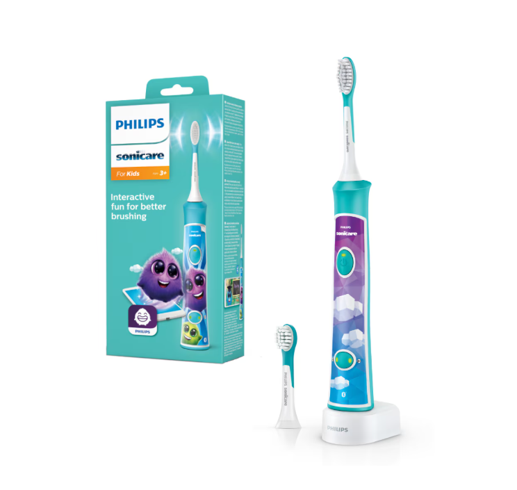 PHILIPS Periuta de dinti electrica pentru copii Sonicare For Kids, 62000 miscari/min, 2, HX6322/04