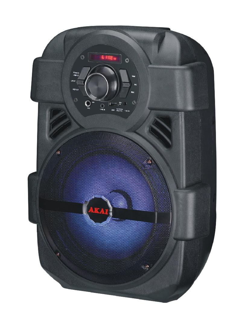 Akai BOXE portabile, compact 1.0, RMS Micro SD card, microfon cu fir, Bluetooth, conector, ABTS-808L