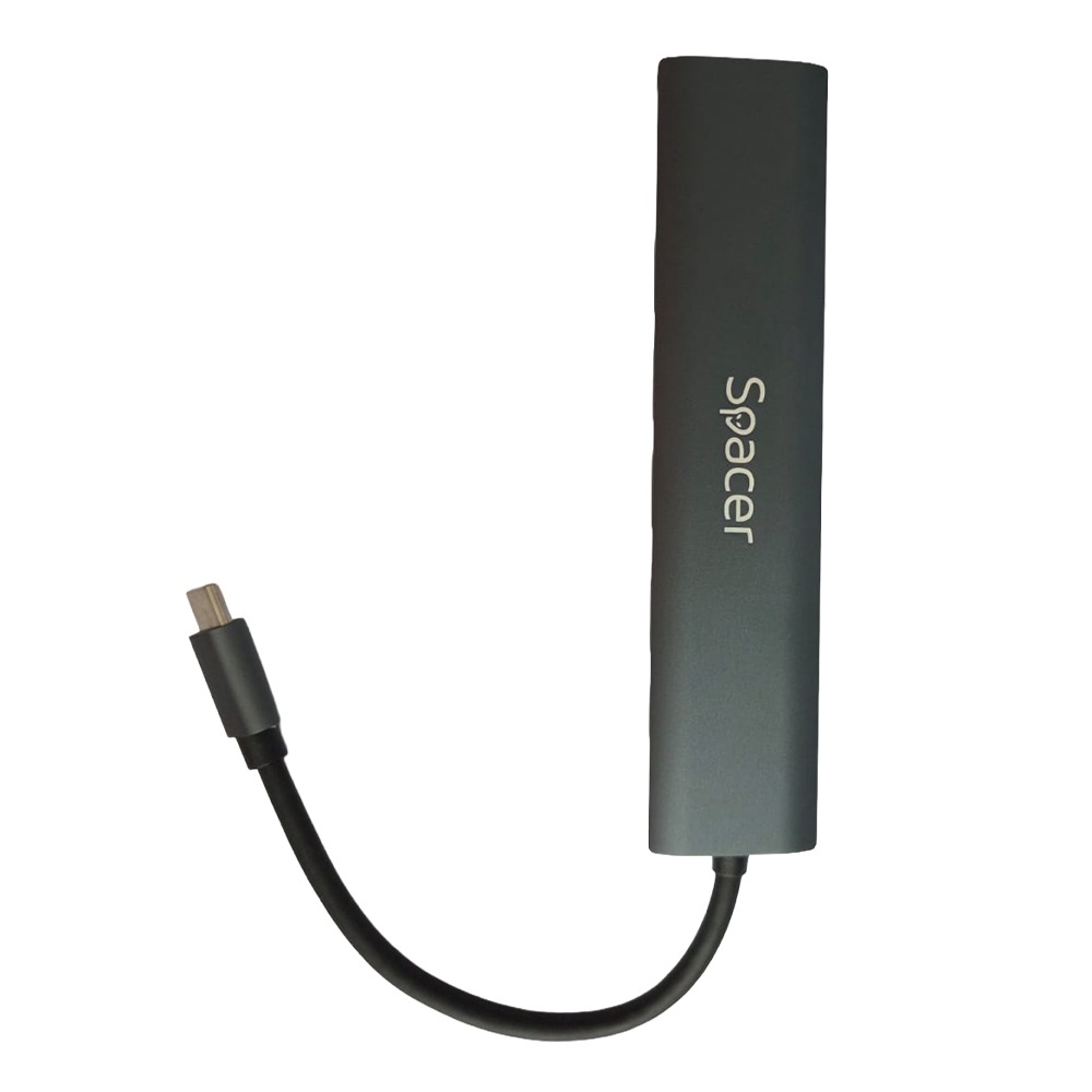 SPACER DOCKING Station universal 6 in 1, conectare Type-C, USB 3.0 x 3 |PD, SPDS-TypeC-HUPG-6in1-04 - imagine 2