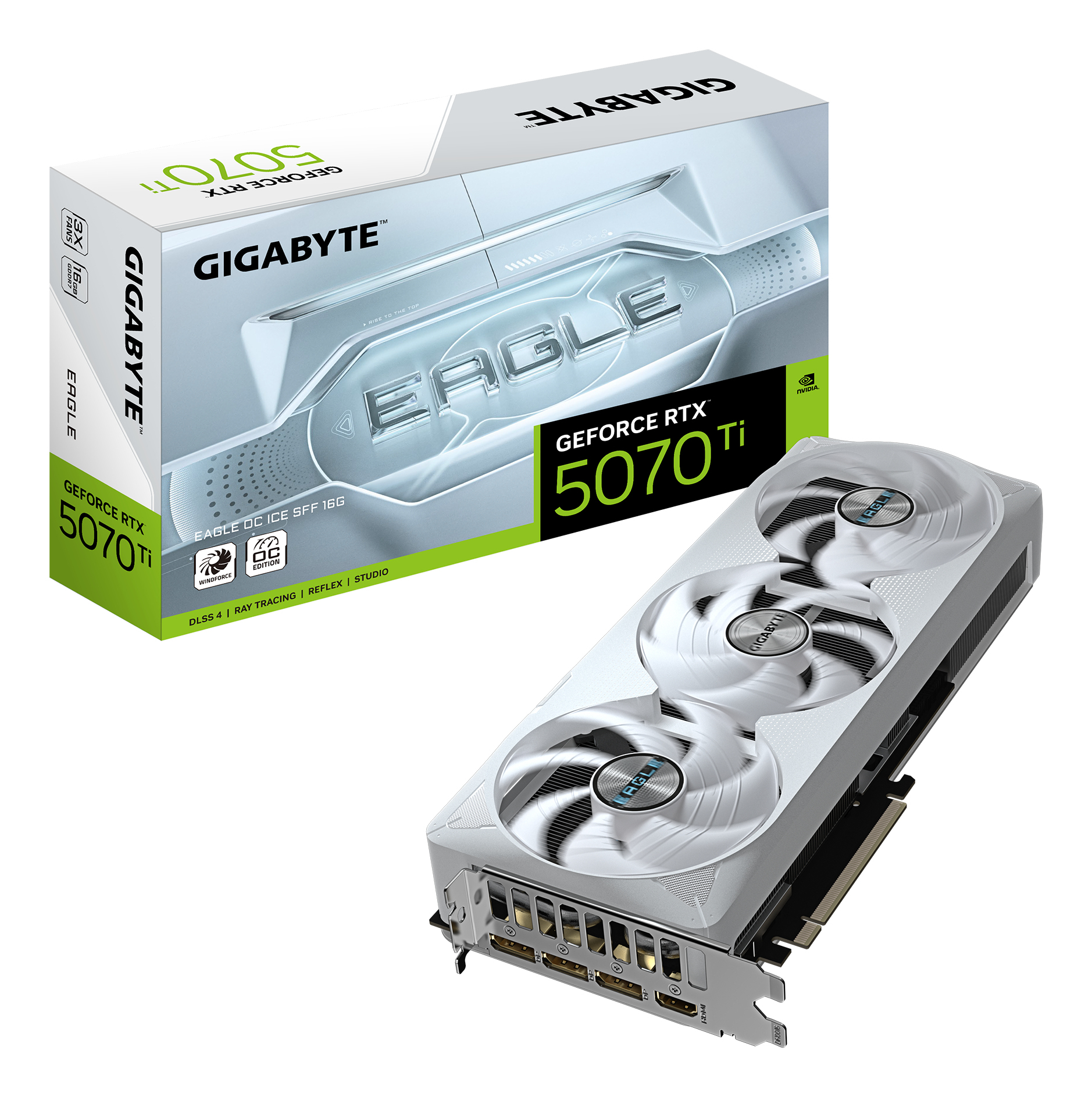 Gigabyte VGA GB RTX 5070 TI EAGLE OC ICE SFF 16GB 1, GV-N507TEAGLEOC ICE-16GD