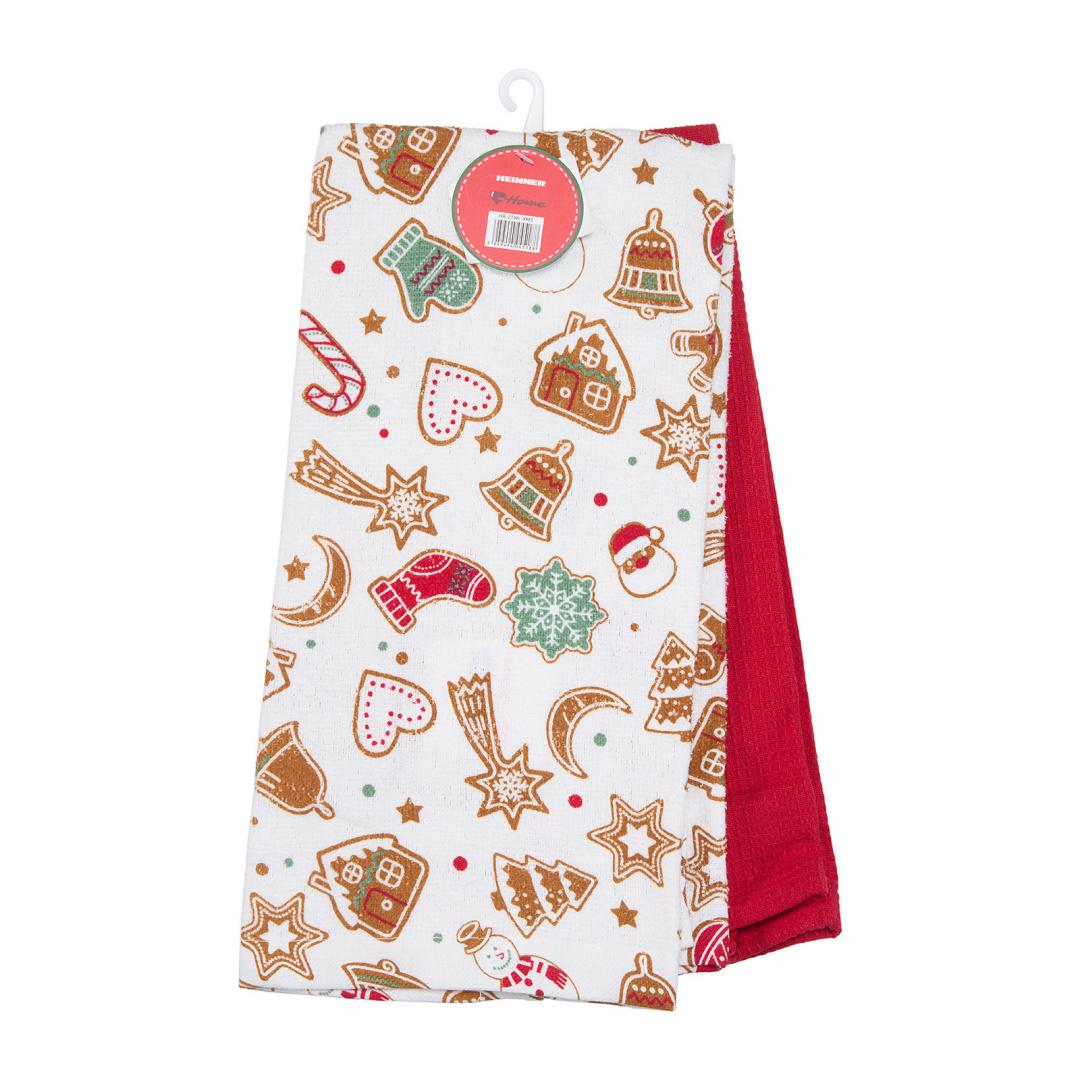 HEINNER Set 2 prosoape de bucatarie, 38x63 cm,Red, HR-2TWL-RED
