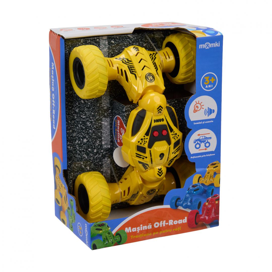 MomKi MASINA OFF-ROAD CU LUMINI SI SUNETE, GALBEN, MOMKI1189-31G