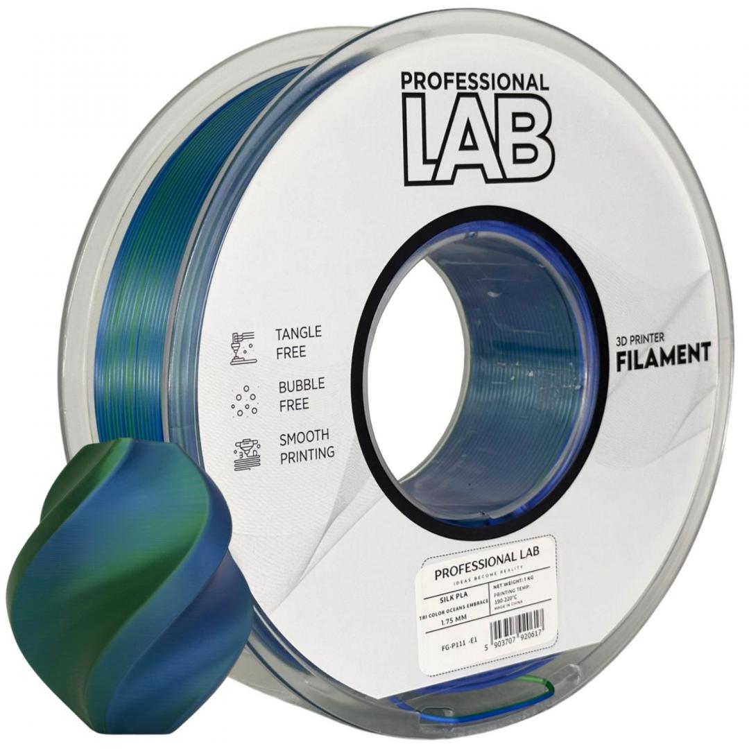 PROFESSIONAL LAB Silk PLA Tri Color Oceans Embrace | Prof. Lab, Diametru, SILK PLA OCEANS EMBRACE