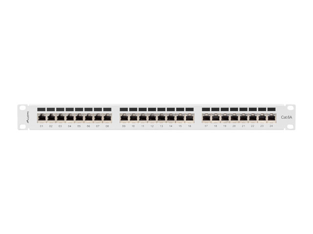 Lanberg Patch panel 24 porturi 1U Cat.6A FTP gri, PPSA-1024-S - imagine 4