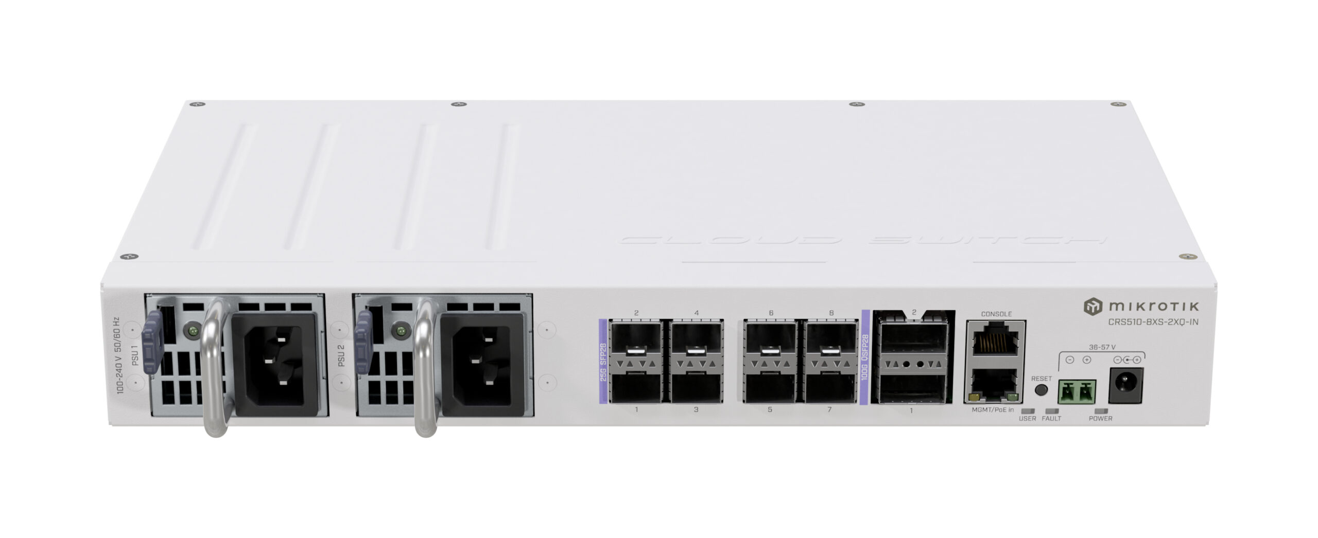 Mikrotik NET ROUTER/SWITCH 8PORT SFP28/, CRS510-8XS-2XQ-IN