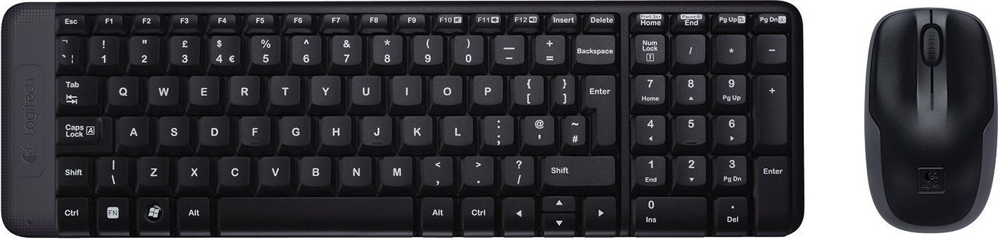 Logitech KIT wireless, tastatura wireless K220 + mouse wireless 3 butoane M150, black, 920-003168