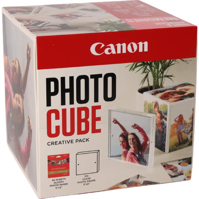 CANON PP-201 13x13CM PHOTO CUBE White / Pink, 40 coli, 1 x rama foto, 2311B075AA