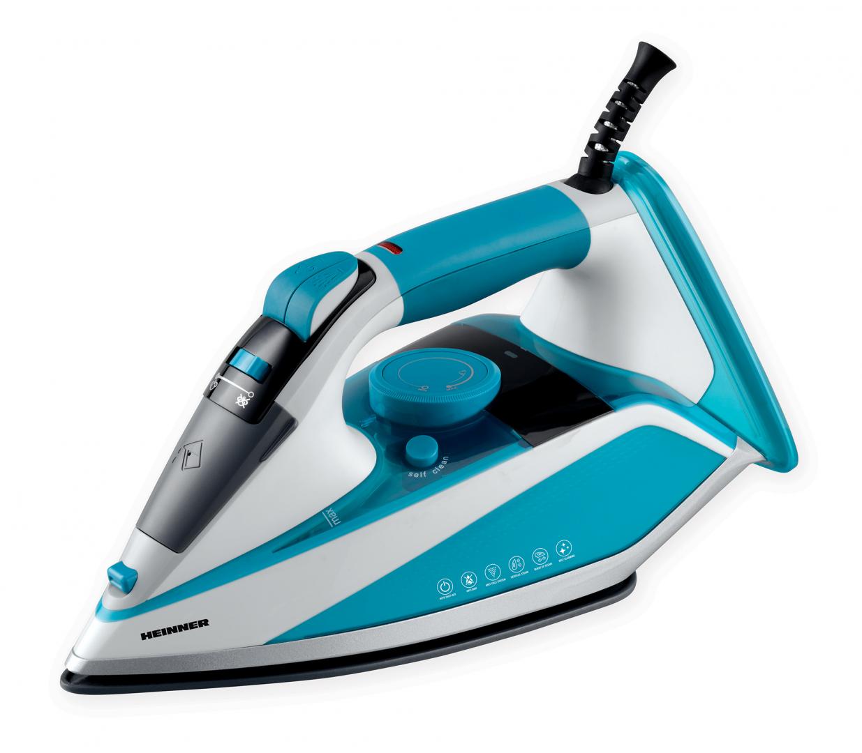 HEINNER Fier de calcat, calcare uscata/spray/jet de abur, talpa ceramica, auto-oprire, HSI-2400LGR