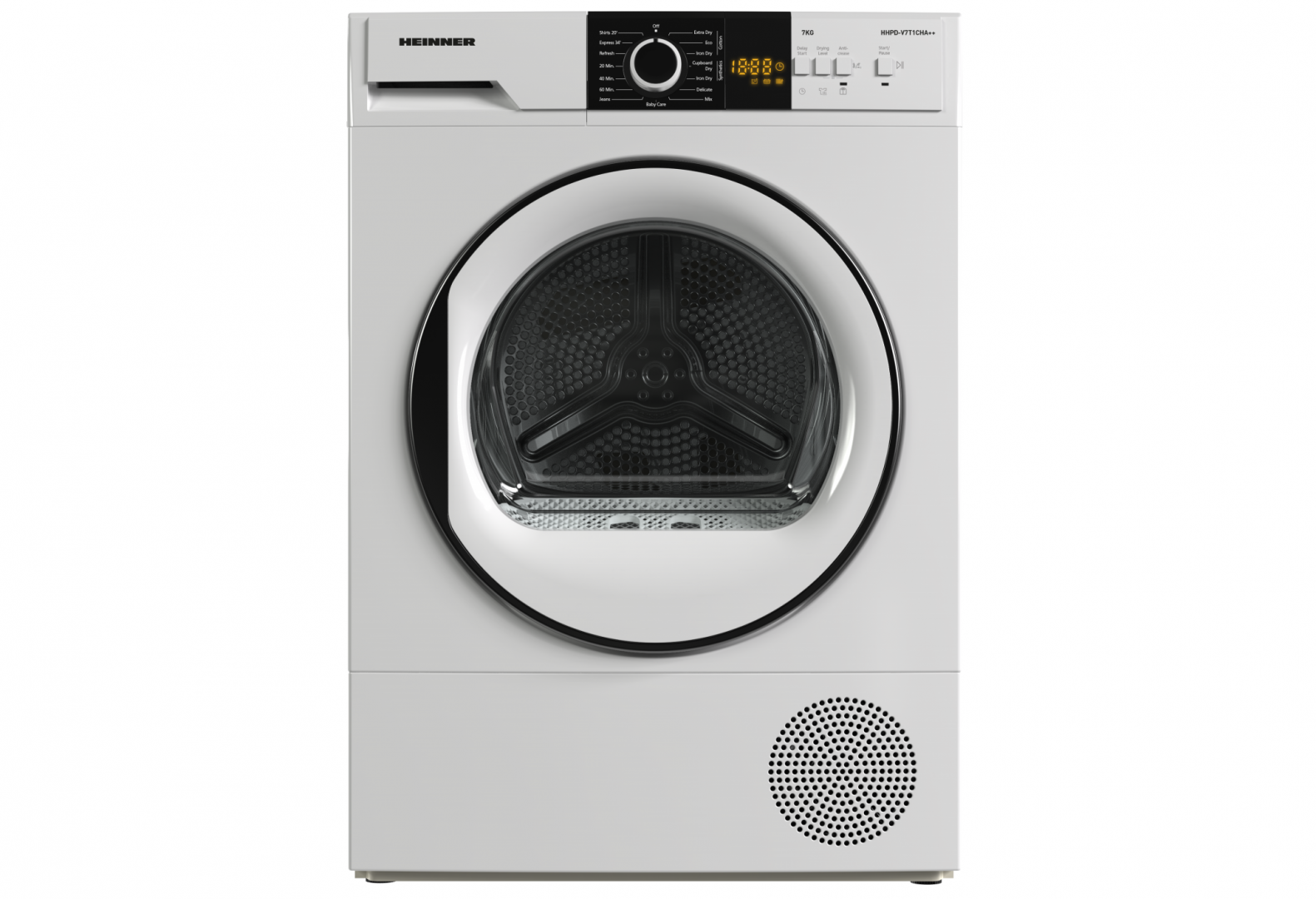 HEINNER Uscator de rufe, 7 kg, Clasa: E, Alb, HHPD-V7T1CHA++