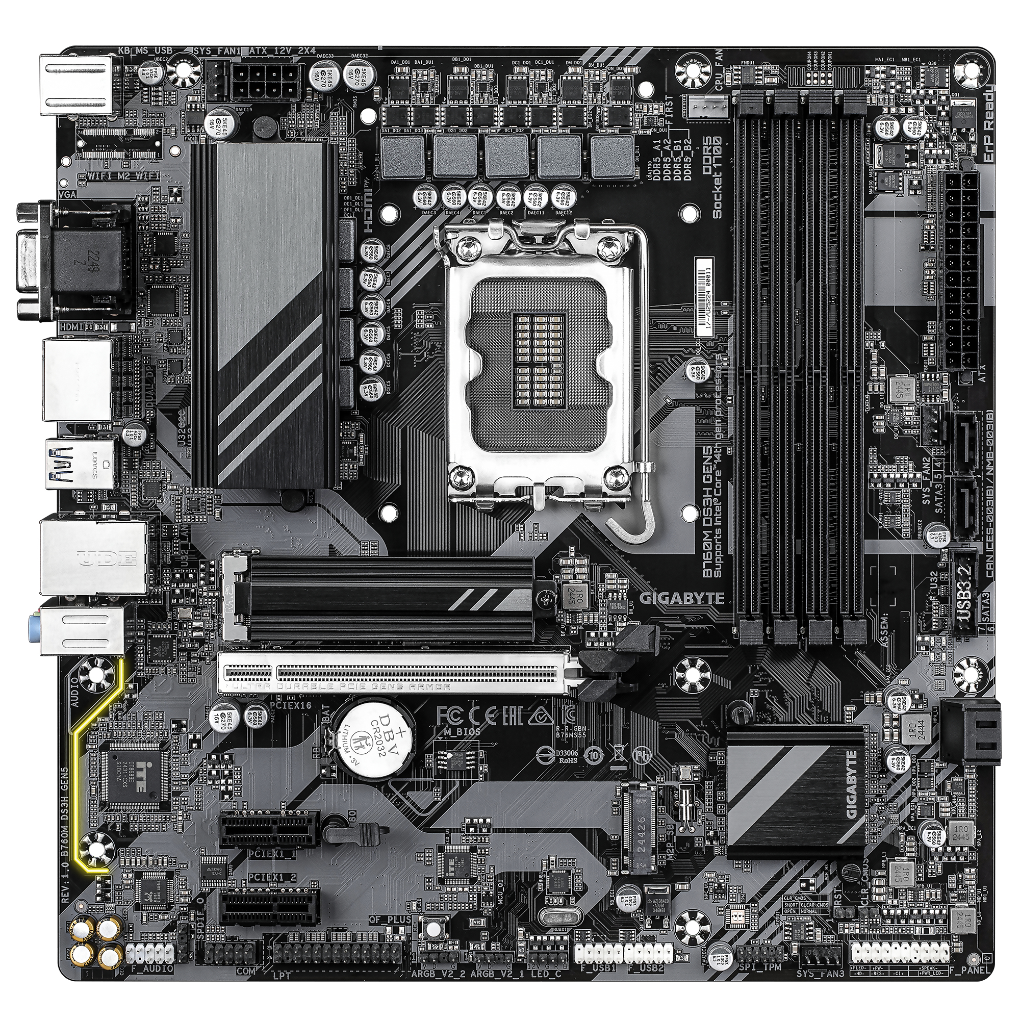 Gigabyte Placa de baza, B760M DS3H GEN5 - imagine 2