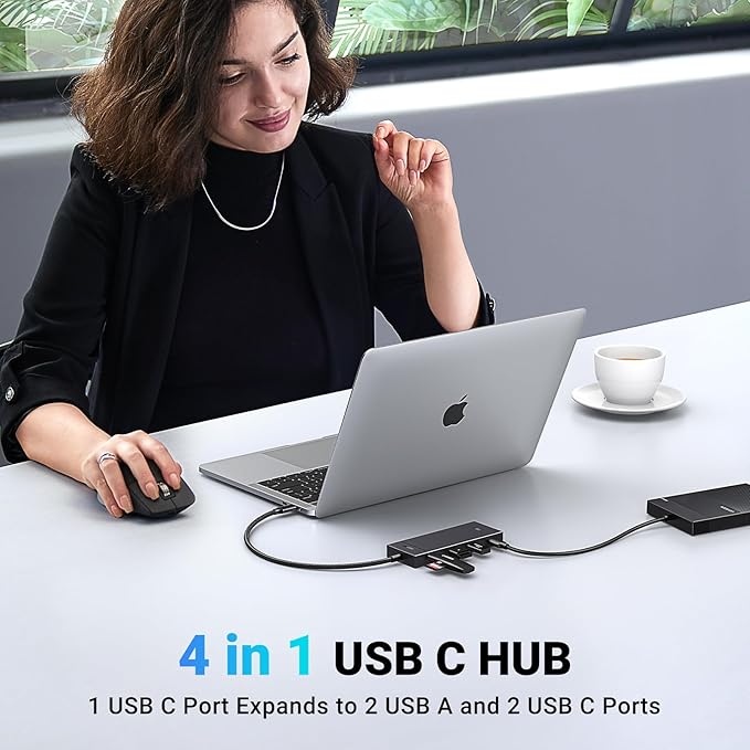 UGreen HUB extern, CM416 porturi USB: USB 3.1 x 2, USB Type-C x 2, conectare prin USB Type-C, 35583 - imagine 4