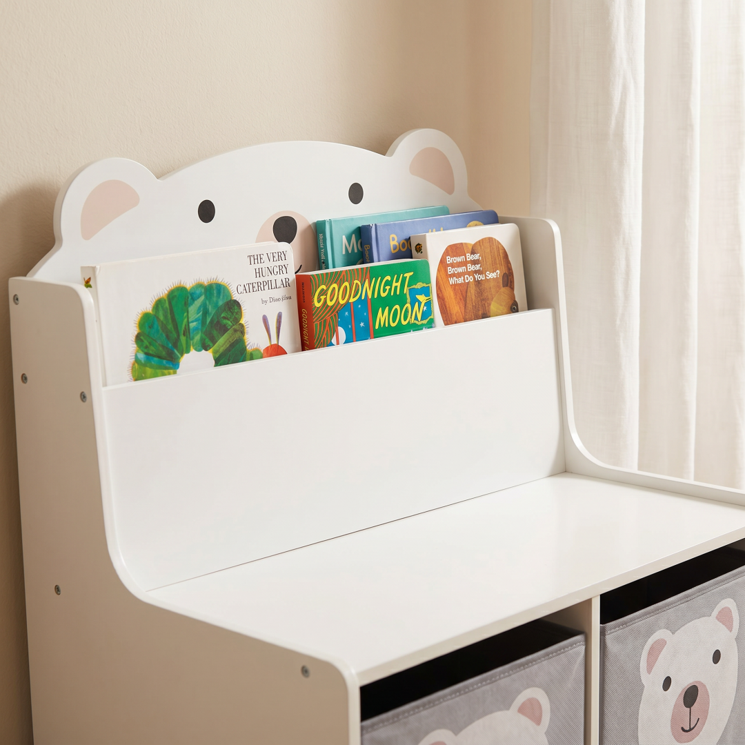 U-GROW Bancuta cu spatiu de depozitare jucarii si carti Bear, UG-74BEAR - imagine 8