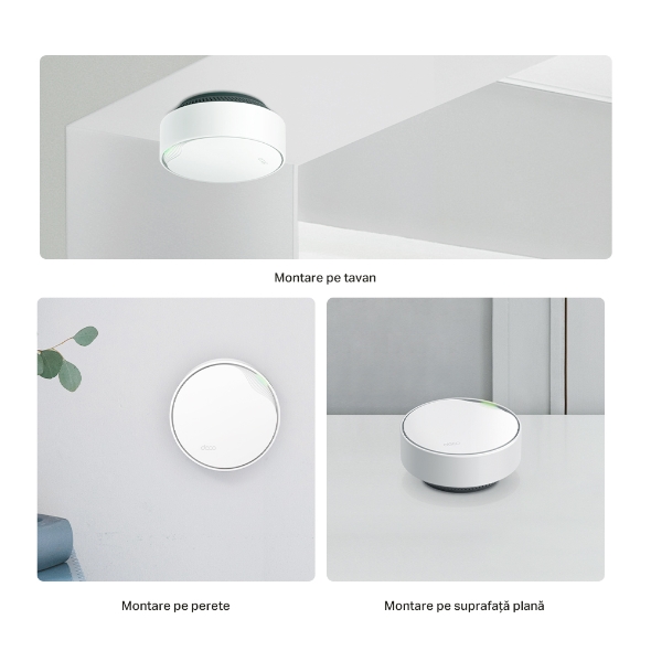 Tp-Link MESH, wireless, router AX3000, pt int, 3000 Mbps, port LAN Gigabit si, Deco X50-PoE(3-pack) - imagine 4
