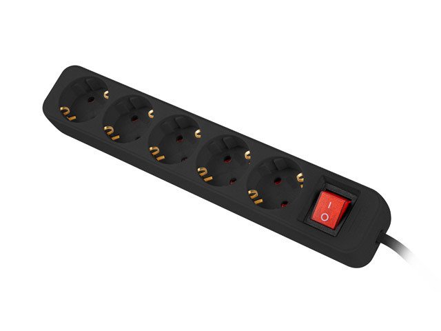 Lanberg Prelungitor 5 prize negru, PS1-05F-0300-BK