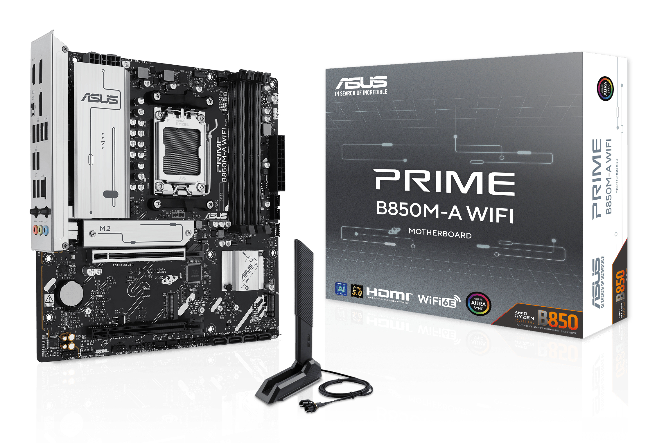 Asus MB AMD B850 SAM5 MATX/, PRIME B850M-A WIFI